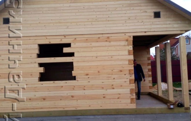 2 Брусовая баня 6×8, 48 м², Ленинградская область, Гатчинский район, Деревня Вяхтелево (2)